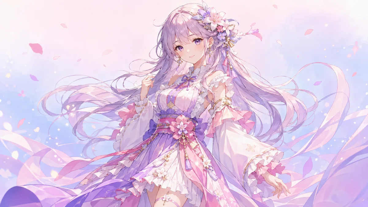 Anime AI generator pastel character created with AI anime image generator